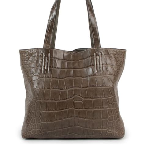 Hermès Double Sens 36 Alligator Chiffon Reversible Tote Bag